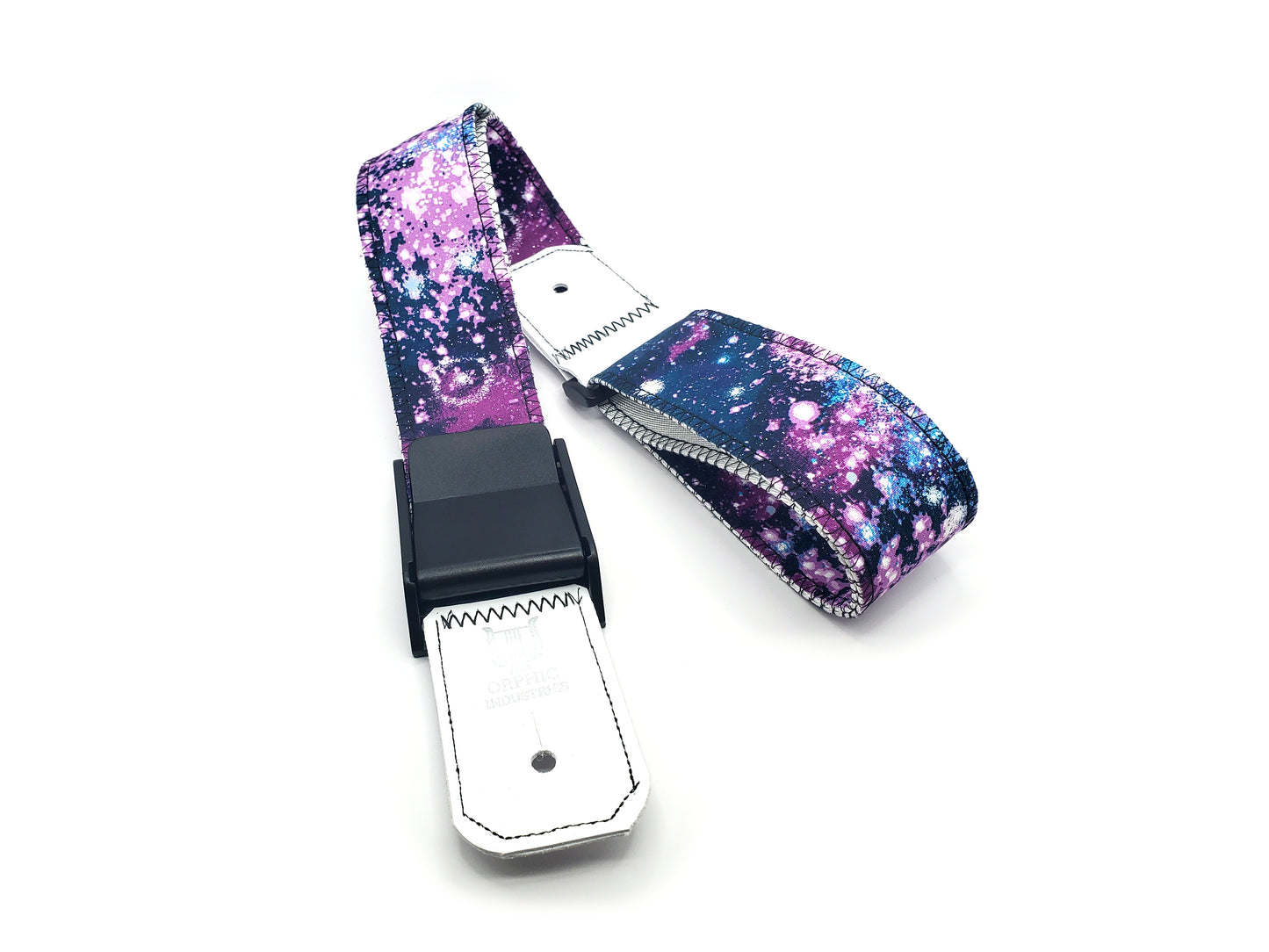 Purple Galaxy Locking Guitar Strap
