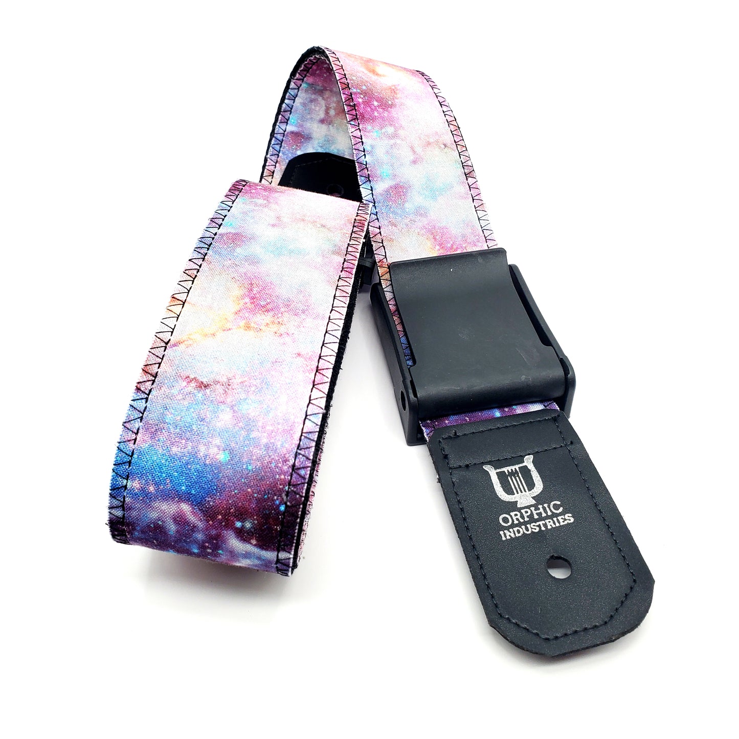 Red Galaxy Locking Guitar Strap