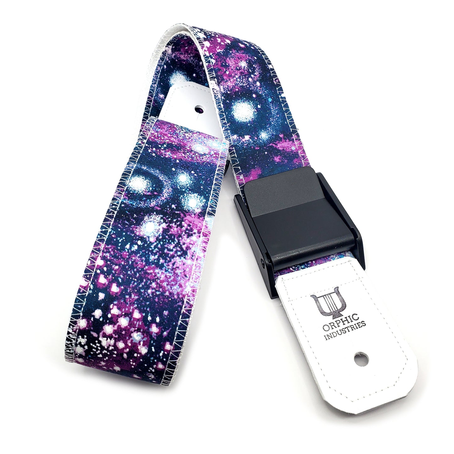 Purple Galaxy Locking Guitar Strap