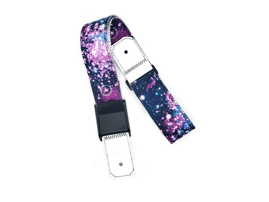 Purple Galaxy Locking Guitar Strap