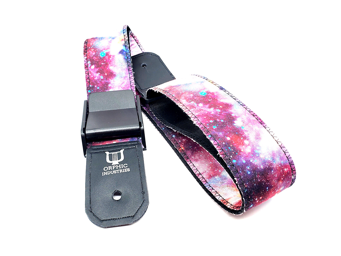 Red Galaxy Locking Guitar Strap